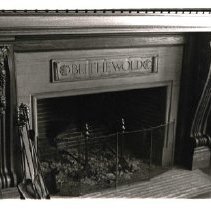 Billiard Room fireplace with Blithewold stone