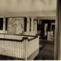 Second Floor Hallway, looking northwest, showing the "missing" portrait