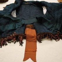 Brown Velvet  Walking Outfit, Jacket interior