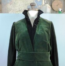 Green Velvet Day Outfit, Jacket front