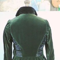 Green Velvet Day Outfit, Jacket back