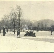 03.12  Pecketts, group on sled and skiis