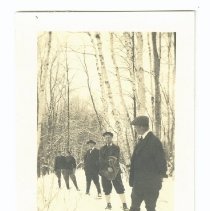 03.17 Pecketts, William McKee, center with men on snowshoes