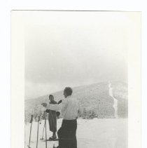 03.18 Pecketts, three people on snowshoes