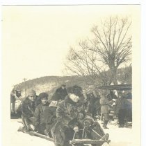 03.20 Pecketts, four people on a sled