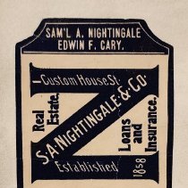 Label on Blueprint, verso