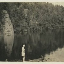 09.01 Augustine at lake 1935     1976.1.p050.03.09.01