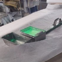 Embroidery process at Penn and Fletcher Studio (5a)