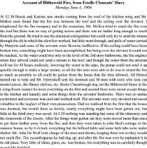 Account of Fire Estelle Clements'