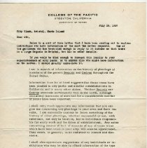1976.1.a009.03.14 College Of The Pacific Letter To Bristol City Clerk 1957