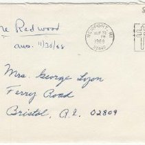 1976.1.a009.03.25 Redwood Library Envelope 1968