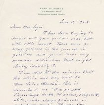 1976.1.a009.05.03 Karl Jones Letter, Roses June 2, 1963