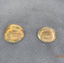 Clear glass bottle badges