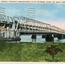 Double Decker Bridge Crossing Susquehanna River Between Havre de Grace and 