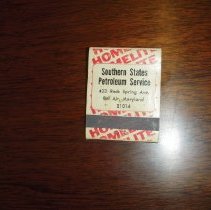 Southern States Petroleum Service Matchbook