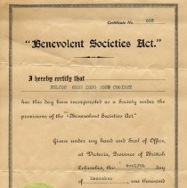 Certificate, Membership