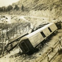 Train wreck by West Kootenay Power Plant