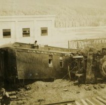 Train wreck by West Kootenay Power Plant