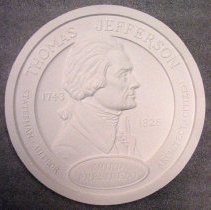 Jefferson Medal plaster cast