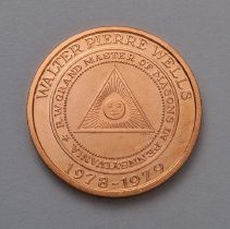 Masonic Coin with Benjamin Franklin - reverse
