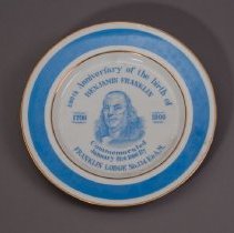 Franklin Lodge Benjamin Franklin Bicentennial Plate
