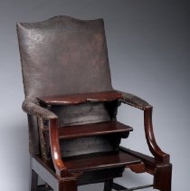 Library Chair with Folding Steps, open