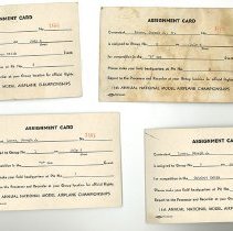 A2018.24.191-195 Ticket and Assignment cards
