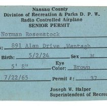 A2020.15.10 Permit, front