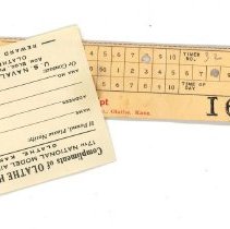 A2017.20.120 Receipt (with ID label adheared to it)