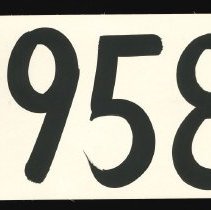 A2017.20.152 Cloth fragment, contestant number "1958"
