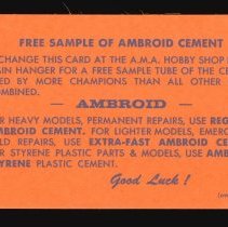 A2017.20.175 Index card, side 1