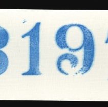 A2017.20.176 Cloth fragment, contestant number "3197"