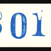 A2017.20.191 Cloth fragment, contestant number "3019"