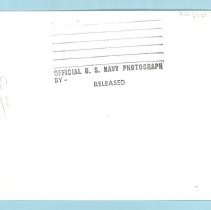 A2023.01.343a Photographic print, back. Official U.S. Navy photograph.