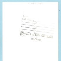 A2023.01.417a Photographic print, back. Official U.S. Navy photograph.