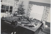 Two Boys with Large O Gauge Layout