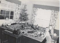 Two Young Boys with O Gauge Layout 3