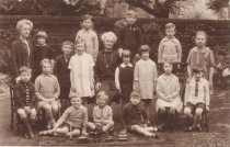 Two Women & 16 Children with Toy Trains