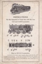 Instructions for the Operation of Train Sets with the Ives 1122 & 1122 R Locomotive