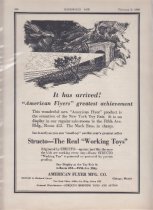 It Has Arrived! American Flyers Greatest Achievement, Structo-- The real Working Toys