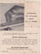 Instructions for installing Colber No. 111 Bumper