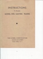 Instructions for operating Lionel-Ives Electric Trains