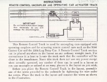 Instructions: Remote Control Uncoupler and Operating Car Actuator Track