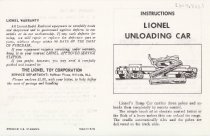 Instructions: Lionel Unloading Car