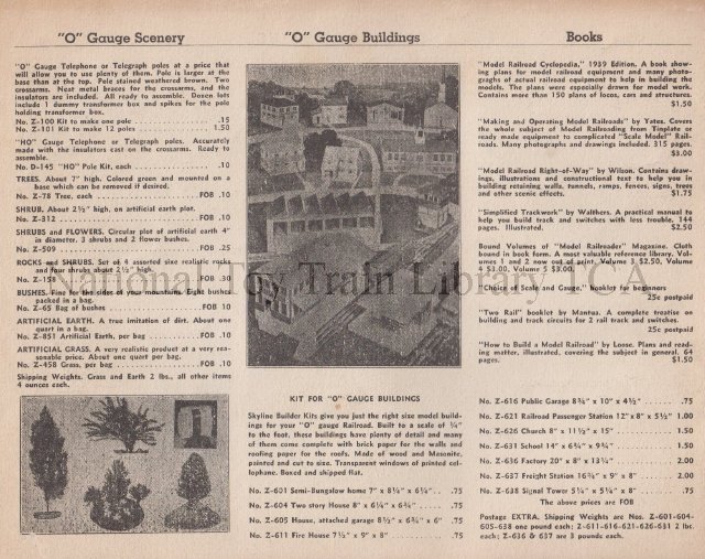 Model Railroad Equipment and Supplies 1939 Catalog Train Collectors
