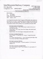 Intermountain Railway Co Memo