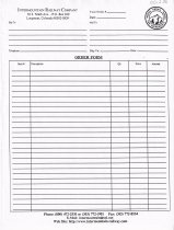 Intermountain Railway Co Order Form