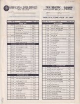 International Model Products Price List 1964