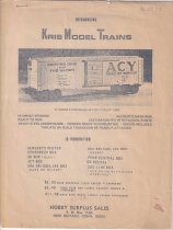 Introducing Kris Model Trains Flyer