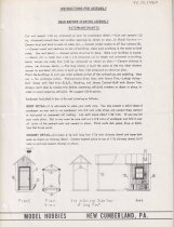 Instructions for assembly.  Watchman's Shanty